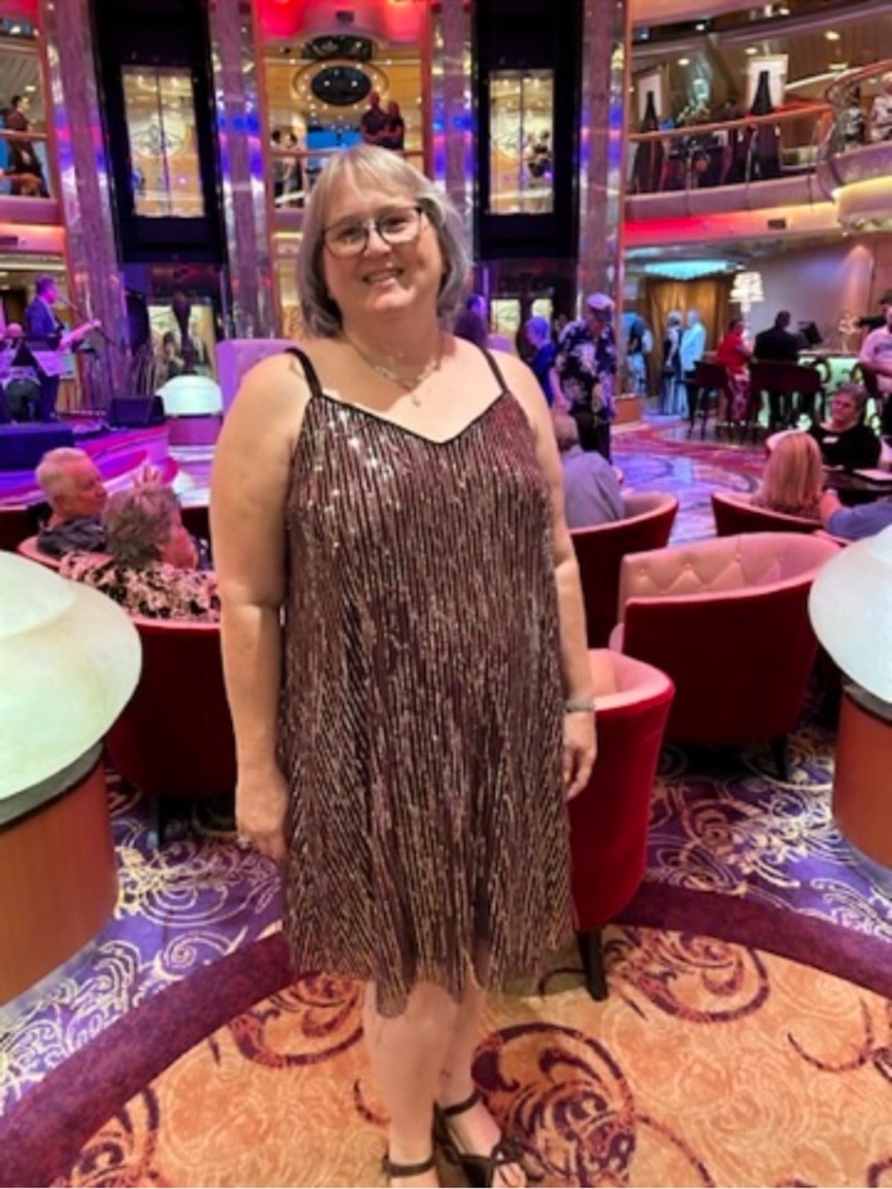 torrid Plum Sequin Fringe Party Dress Size 1 (18-20 W)